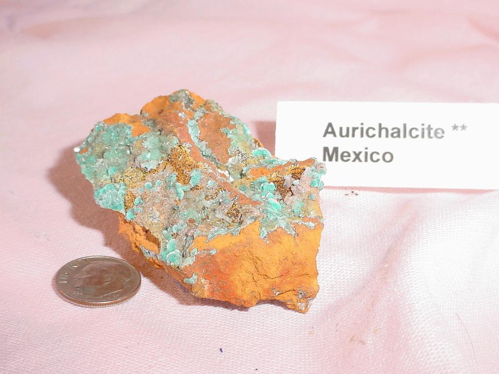 Aurichalcite,Mexico, **Very Rare